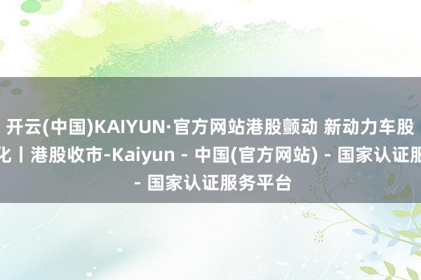 开云(中国)KAIYUN·官方网站港股颤动 新动力车股走势分化丨港股收市-Kaiyun - 中国(官方网站) - 国家认证服务平台