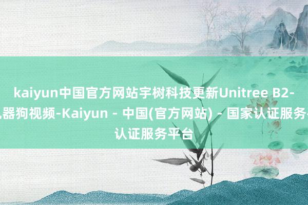 kaiyun中国官方网站宇树科技更新Unitree B2-W机器狗视频-Kaiyun - 中国(官方网站) - 国家认证服务平台
