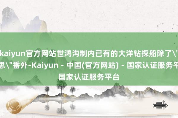 kaiyun官方网站世鸿沟制内已有的大洋钻探船除了
