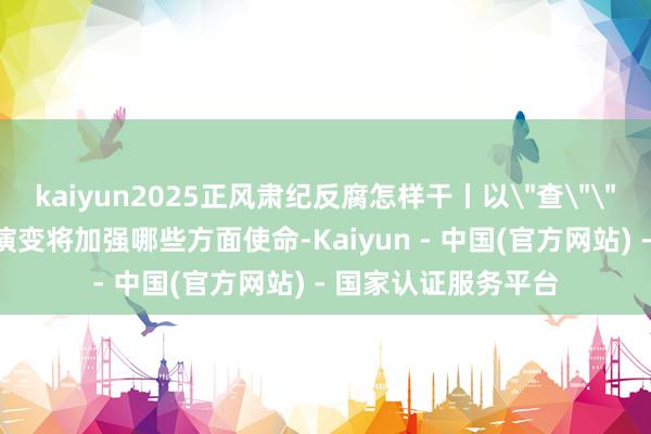 kaiyun2025正风肃纪反腐怎样干丨以