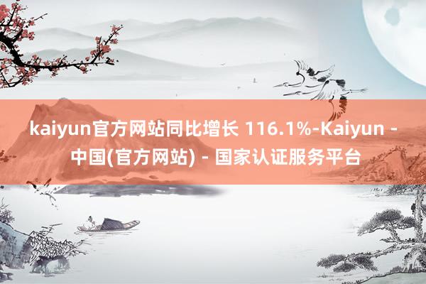 kaiyun官方网站同比增长 116.1%-Kaiyun - 中国(官方网站) - 国家认证服务平台