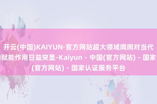 开云(中国)KAIYUN·官方网站超大领域阛阓对当代化产业体系的赋能作用日益突显-Kaiyun - 中国(官方网站) - 国家认证服务平台